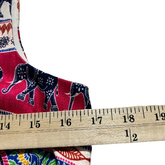 Eliza J Sleeveless Elephant Print Midi Shift Dress Size 4‎ - Picture 7 of 10